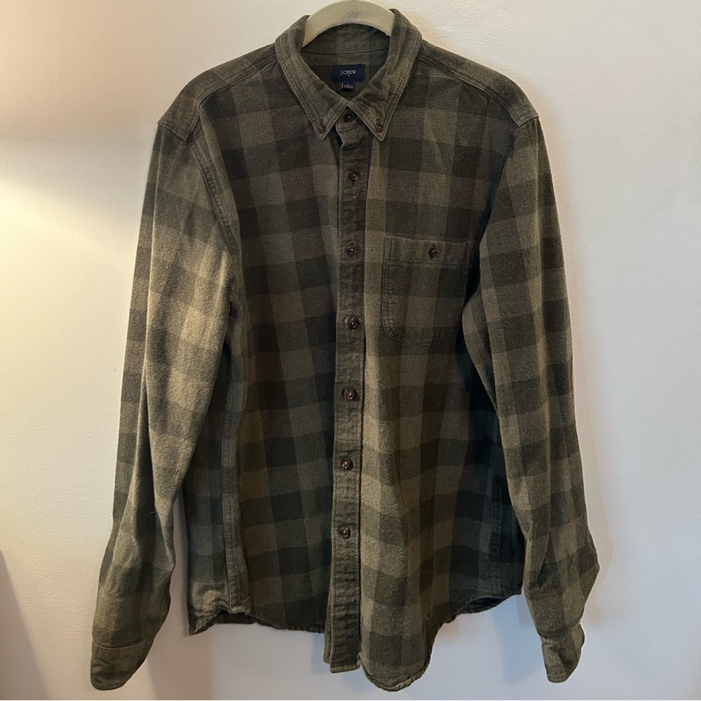 J.Crew Men’s Plaid Flannel with Elbow Pads